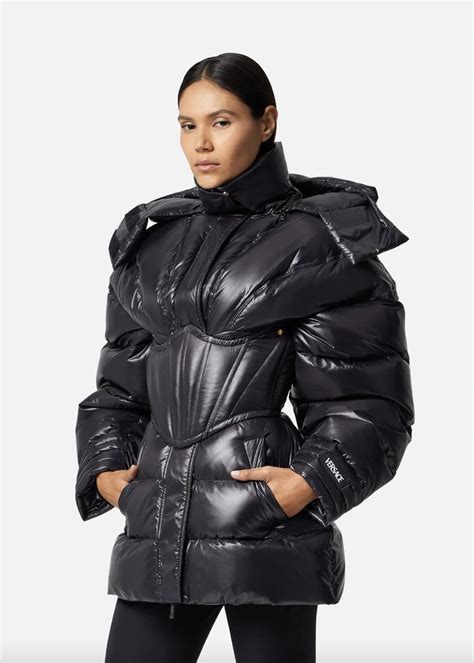 versace corset puffer|Versace corset top.